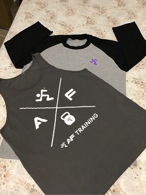 Long sleeve tee & tank top combo S